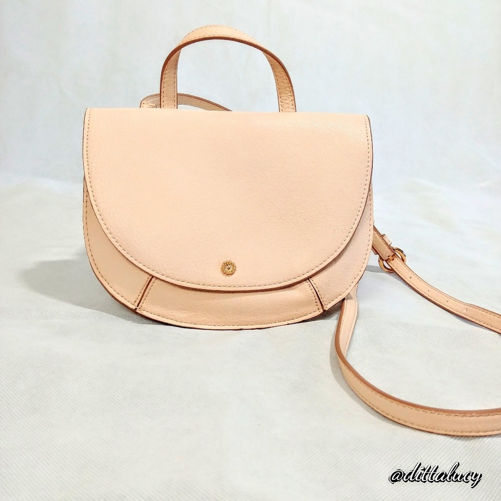 Lauren Conrad Tan/Pink crossbody purse